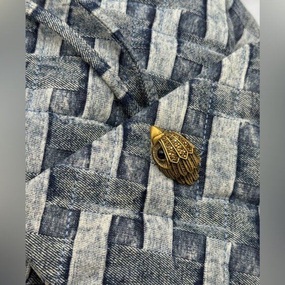 🆕 KURT GEIGER LONDON 🧿 NWOT Denim Kensington Drawstring Backpack - Picture 12 of 16